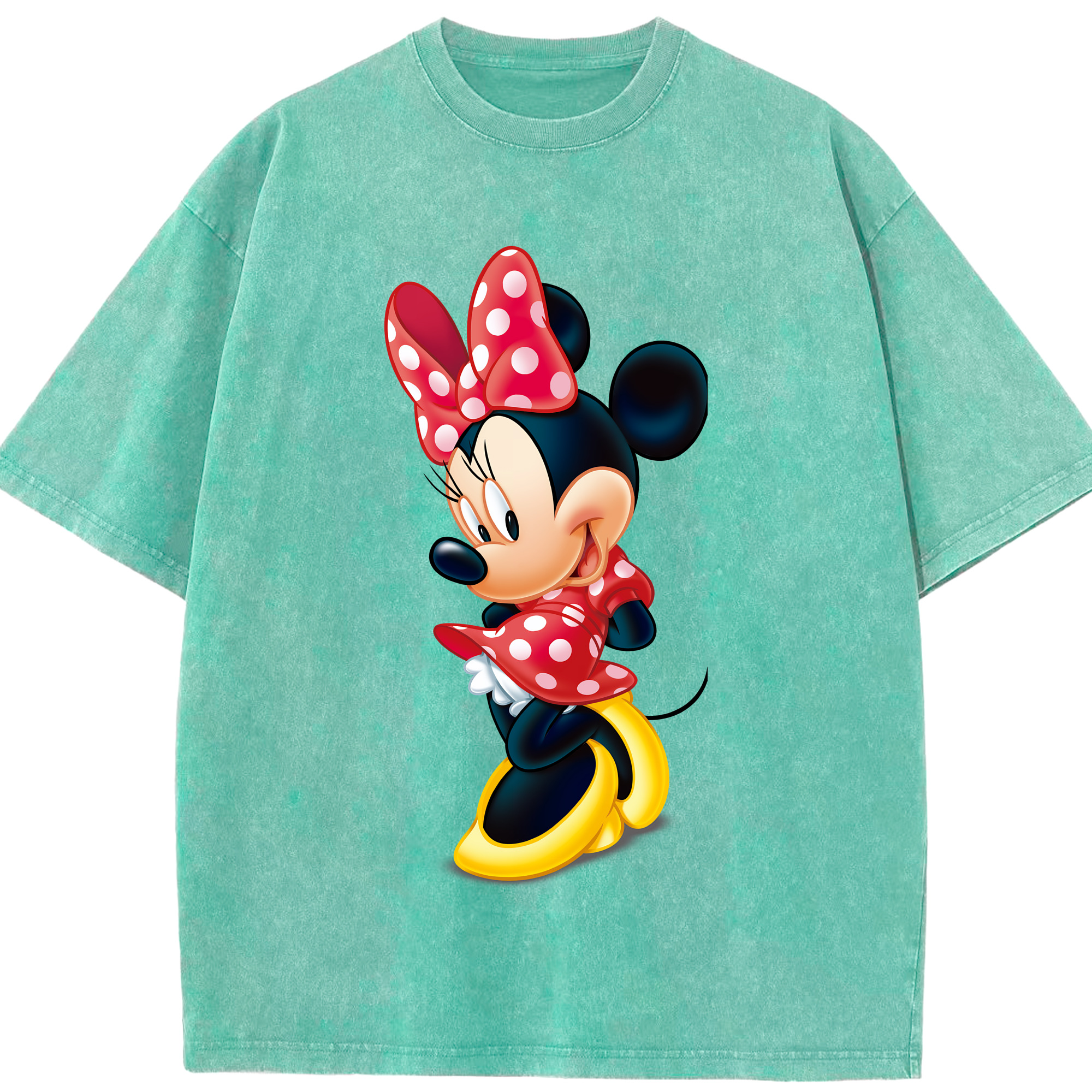 （画像用） ミッキーマウス Mickey Mouse 綿100% ヴィンテージ風 半袖Tシャツ（フロントプリント）